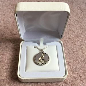 Double Disc Treble Clef Music Necklace
